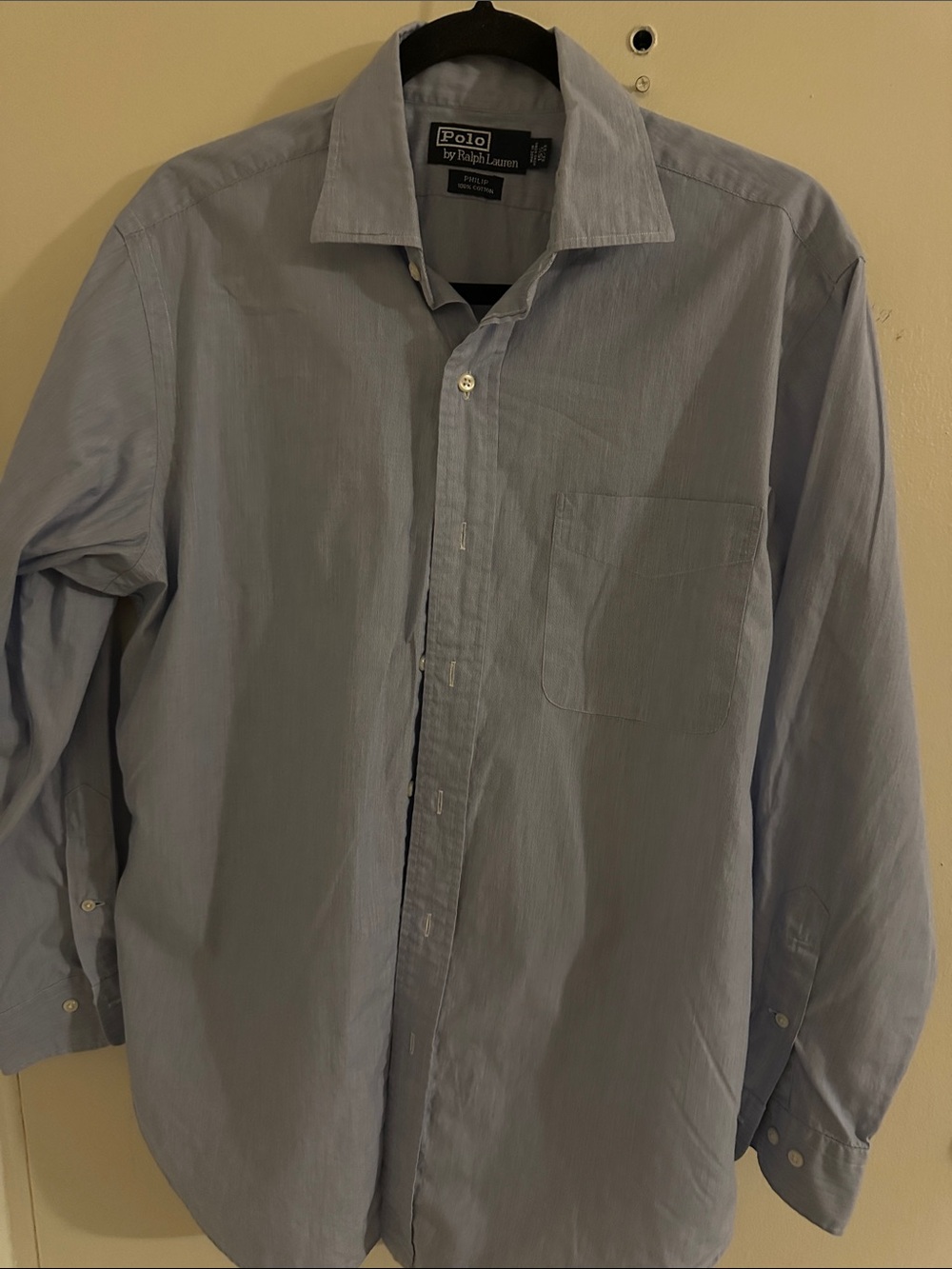 Polo by Ralph Lauren Philip Blue Cotton Classic Dress Shirt 15.5 32/33